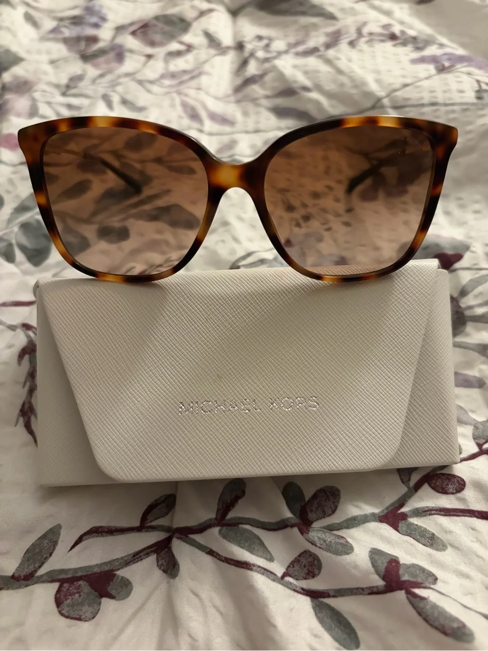 Michael Kors Tortoiseshell Cat-Eye Sunglasses with Brown Lenses